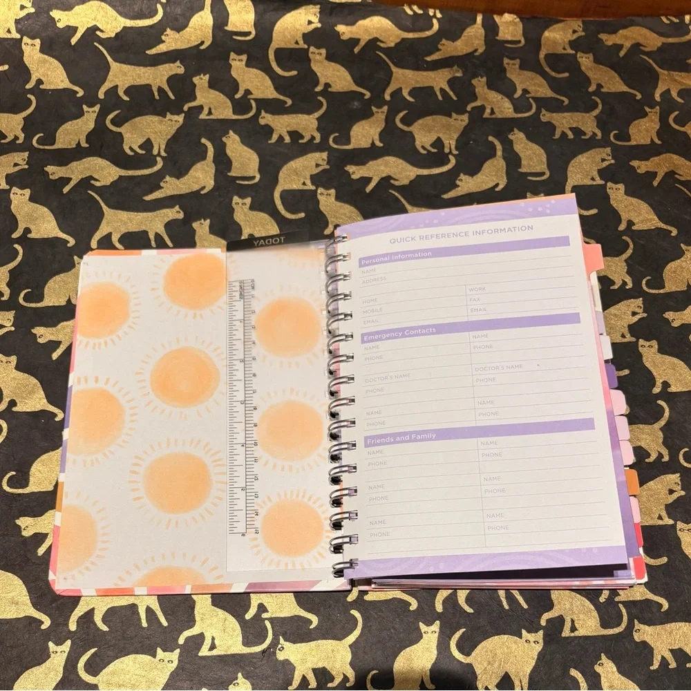 Yearly planner with stickers